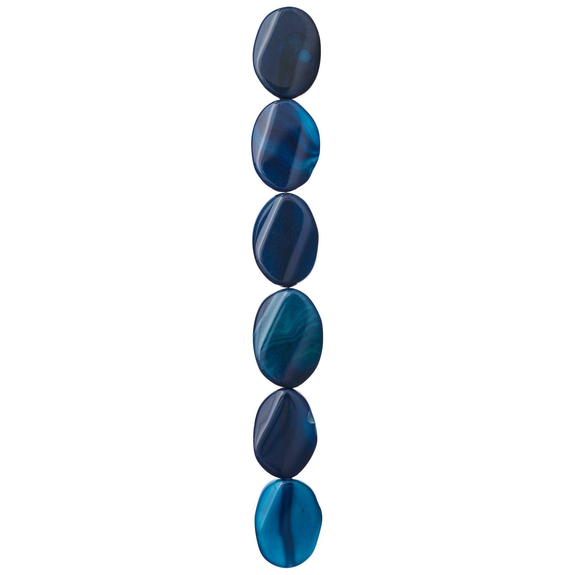 Blue Agate Slice Beads By Bead Landing™